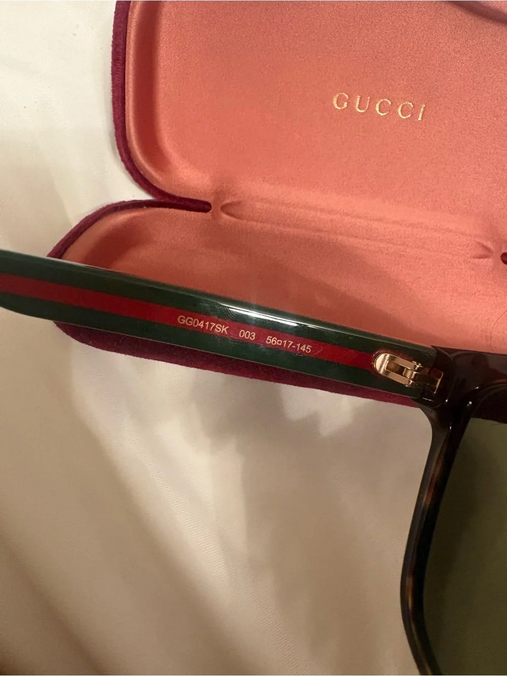 Gucci Brown Sunglasses with Red Velvet Case
